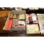 A quantity of various games playing cards etc.