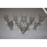 A collection of ten various antique glasses