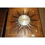 A retro style Sunburst clock