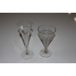 Two antique wine glasses