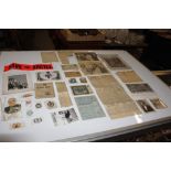 A collection of military documents, photographs et