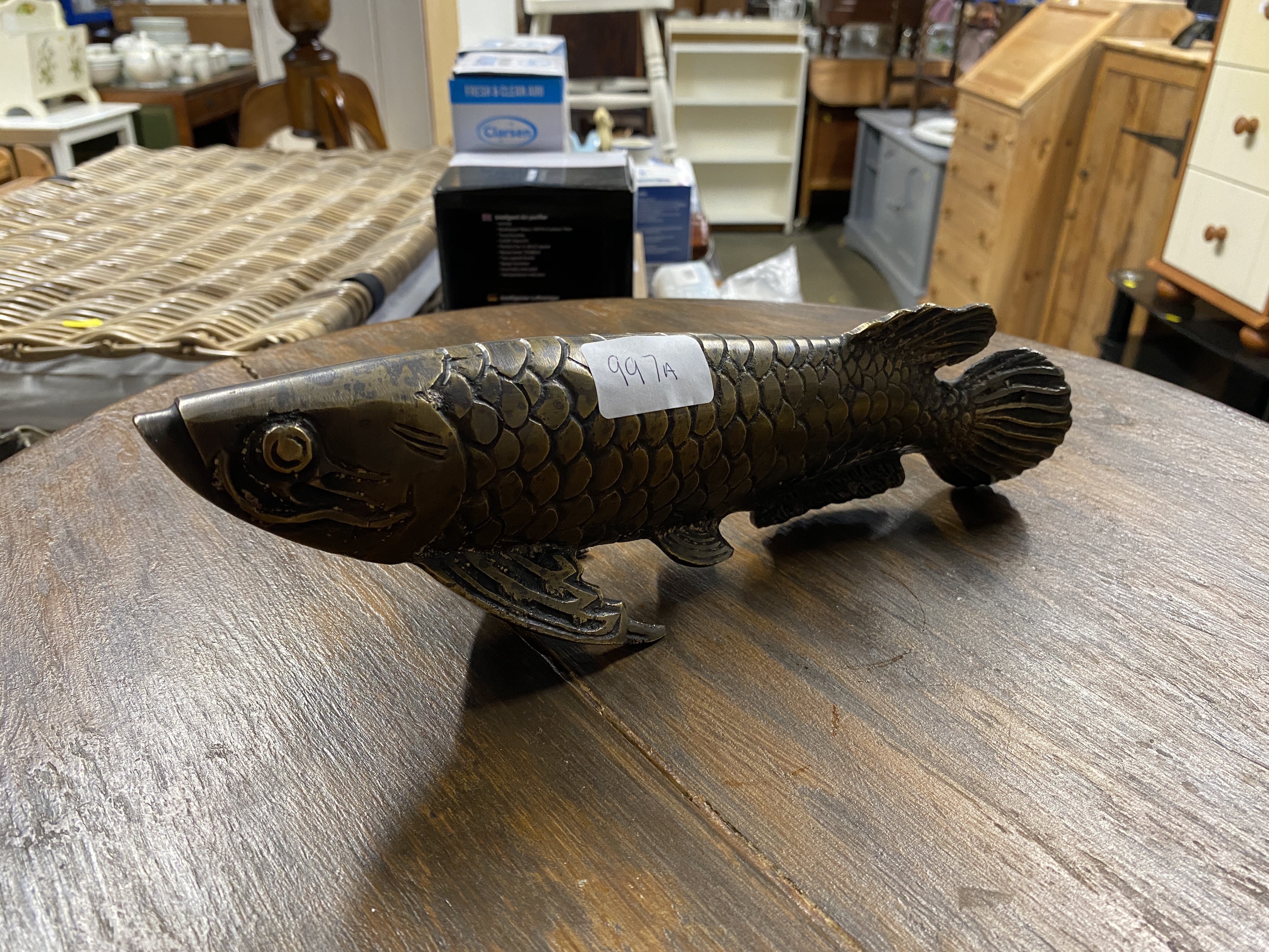 A bronzed model of a carp (62)