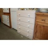 A painted chest fitted five drawers