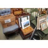 A pair of Edwardian bedroom chairs