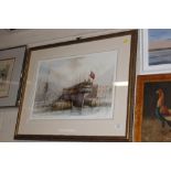 David Bell, limited edition print "HMS Warrior, Re