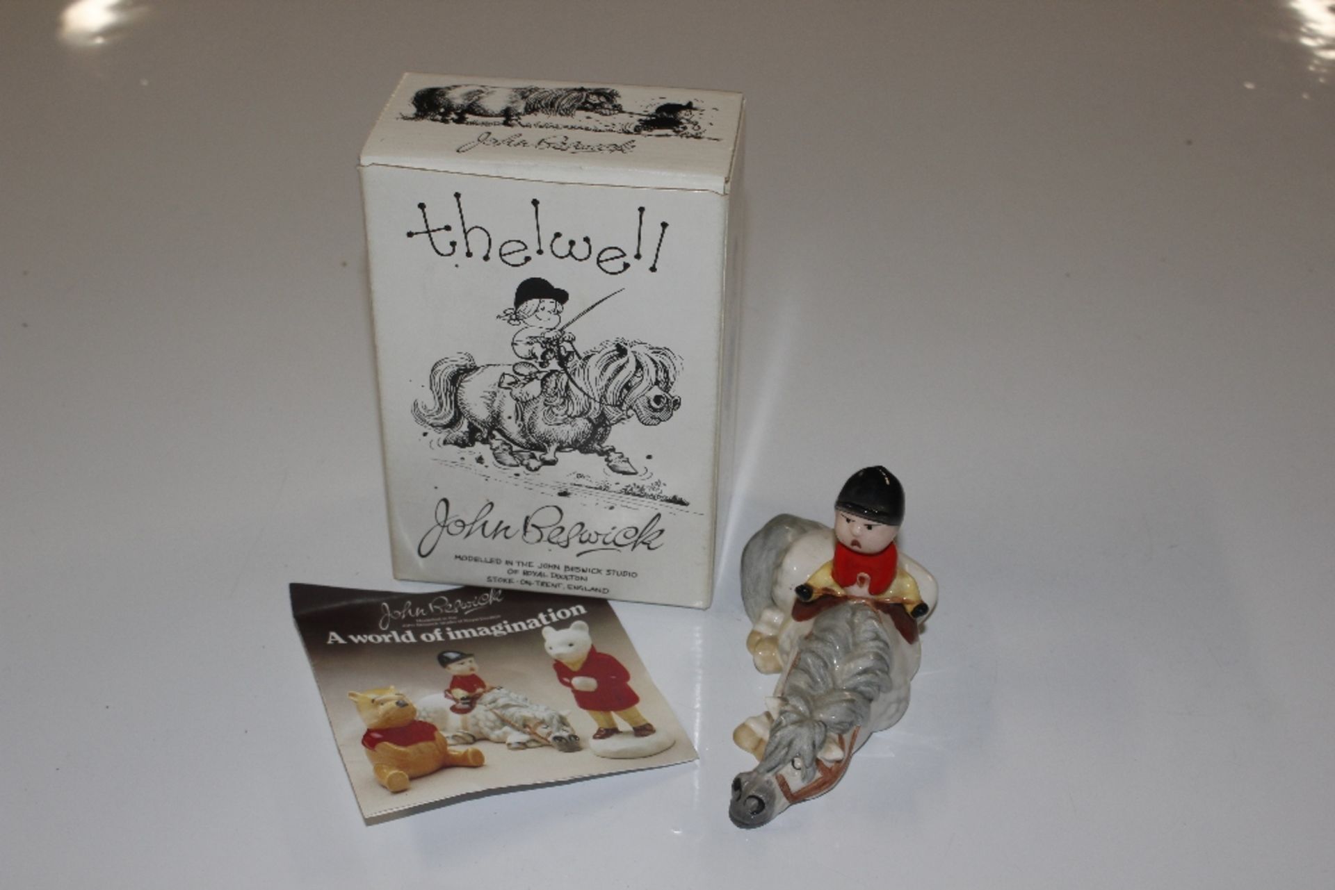 A Beswick Thelwell pony and rider with box and paperwork - Image 2 of 4