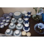 A quantity of Denby "Imperial Blue" teaware