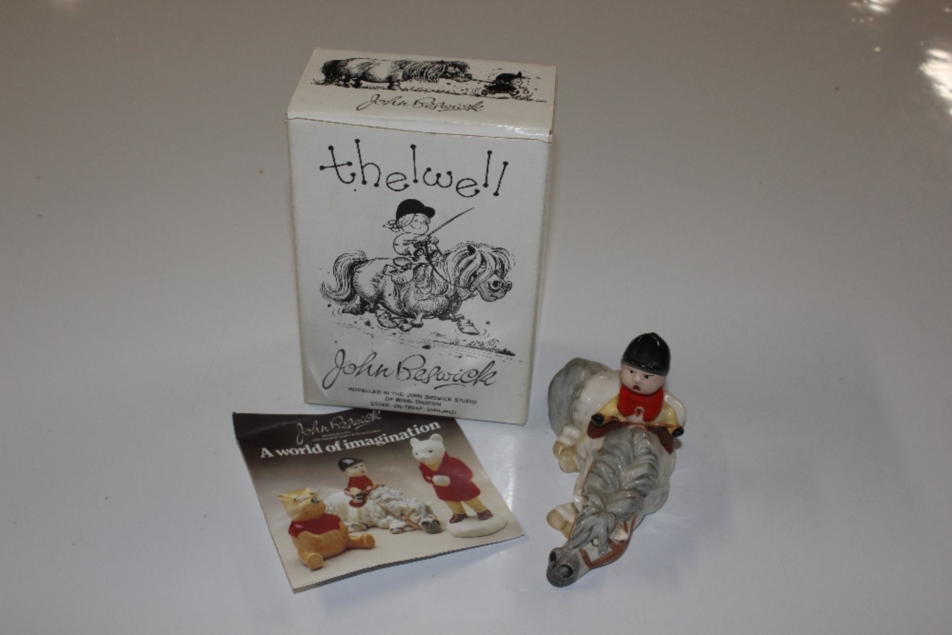 A Beswick Thelwell pony and rider with box and paperwork