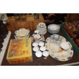 A quantity of various china to include Imari patte