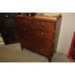 A Victorian pine sided chest