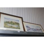 A Judy Mattin pencil signed print 'Framlingham Castle' and Peter Merrin pencil signed limited