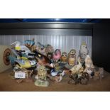 A quantity of various owl and bird ornaments etc.