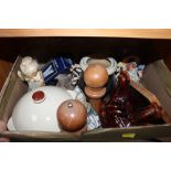 A box containing various sundry items to include c