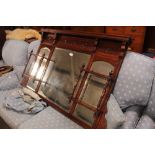 A late Victorian overmantel mirror