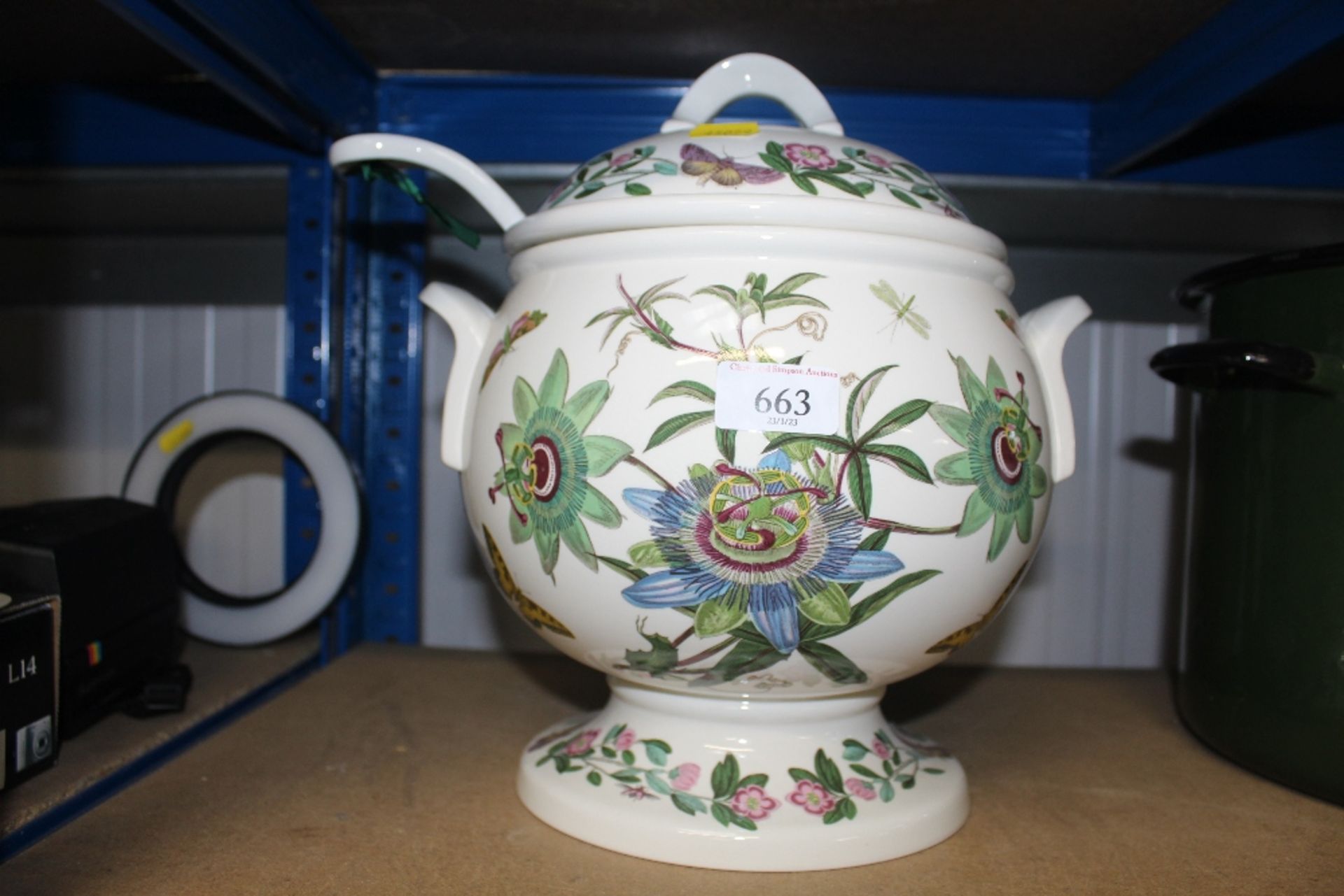 A Portmeirion 'Botanic Garden' twin handled tureen with cover and ladle