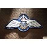 A reproduction RAF winged plaque (CM216)