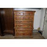 A Thomas Ville oak chest fitted six drawers AF