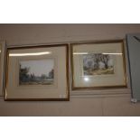 Michael Lees, watercolour studies depicting woodla