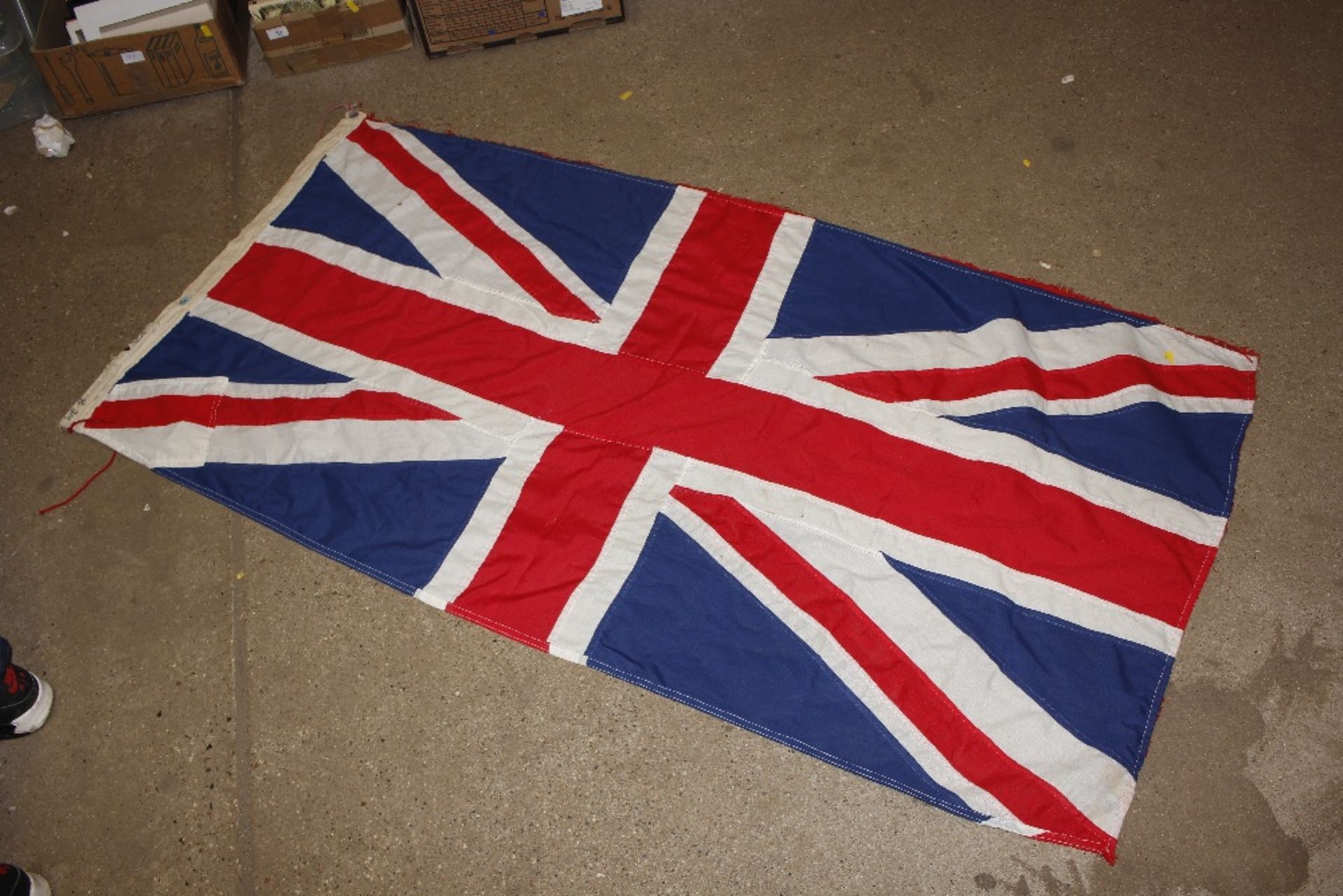 A large vintage Union Jack flag approx. 5' x 2'6"