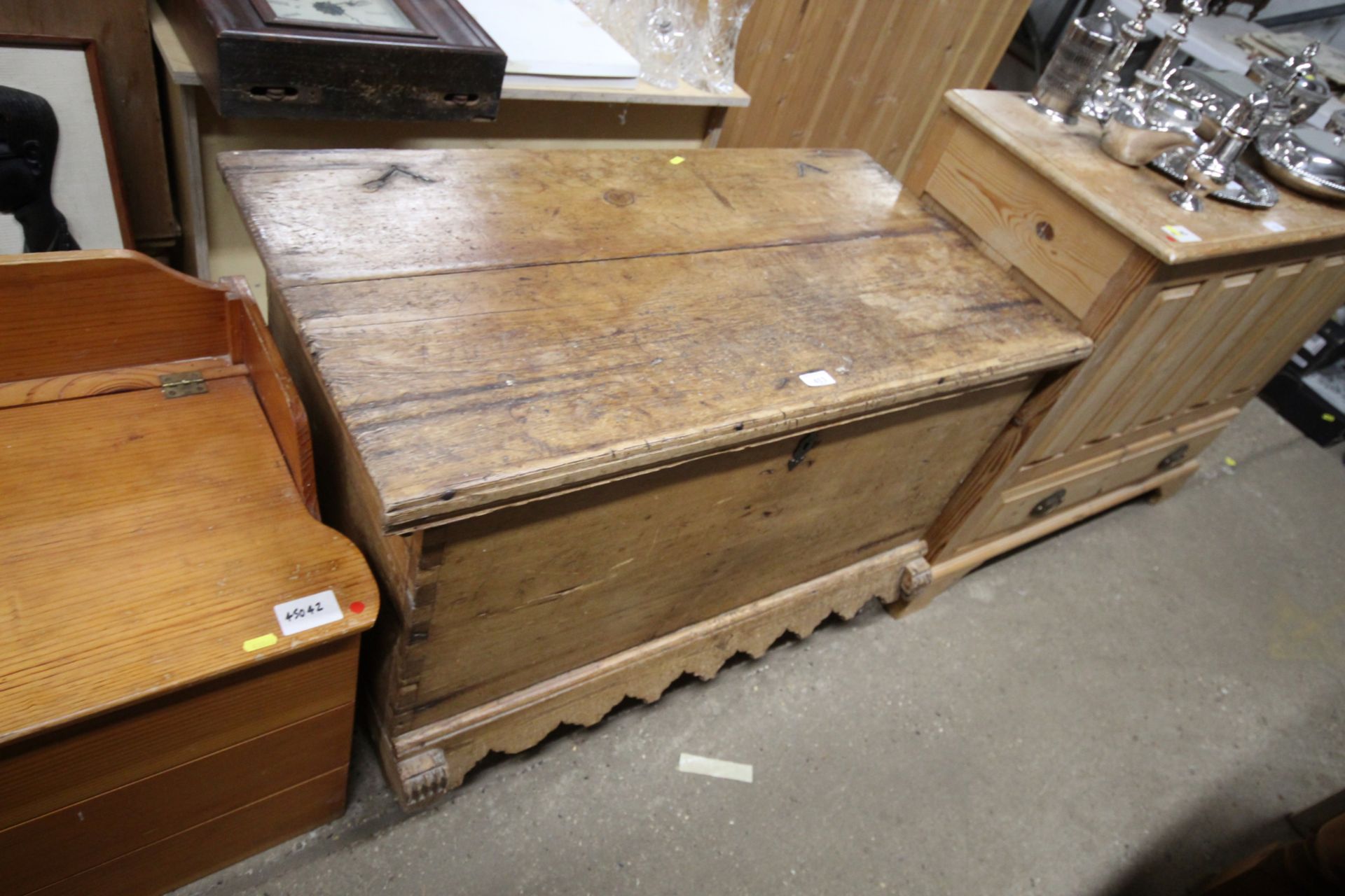 A 19th Century stripped pine trunk