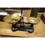 A set of Libra Scale Co. scales and weights