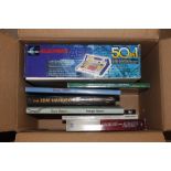 A box of various electrical related books; and an