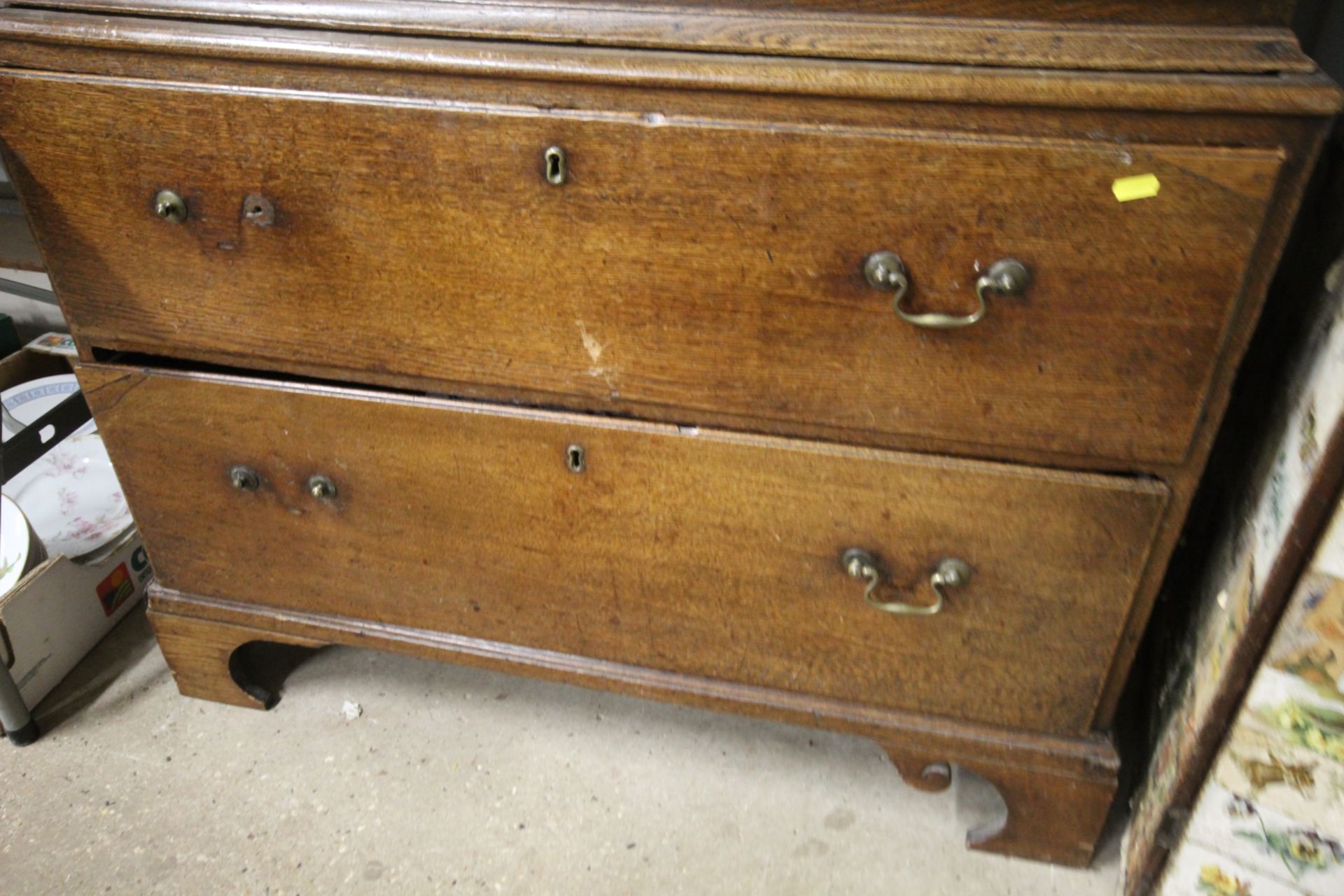 An antique chest on chest raised on bracket feet - Image 4 of 7