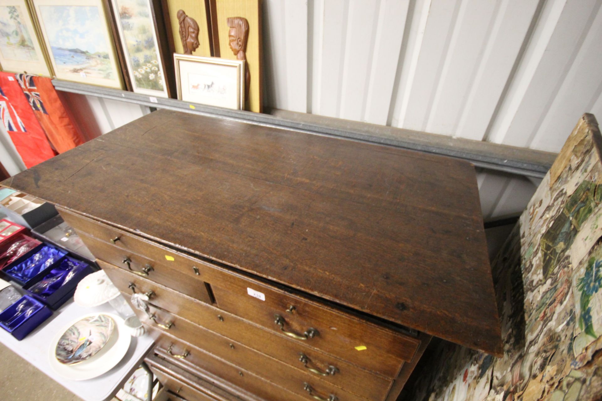 An antique chest on chest raised on bracket feet - Image 7 of 7