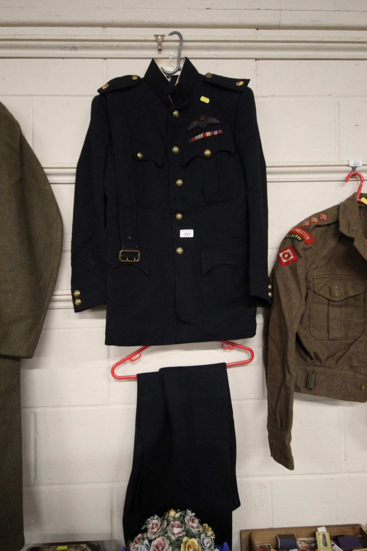 An RAF dress suit with badges