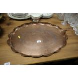 A copper tray