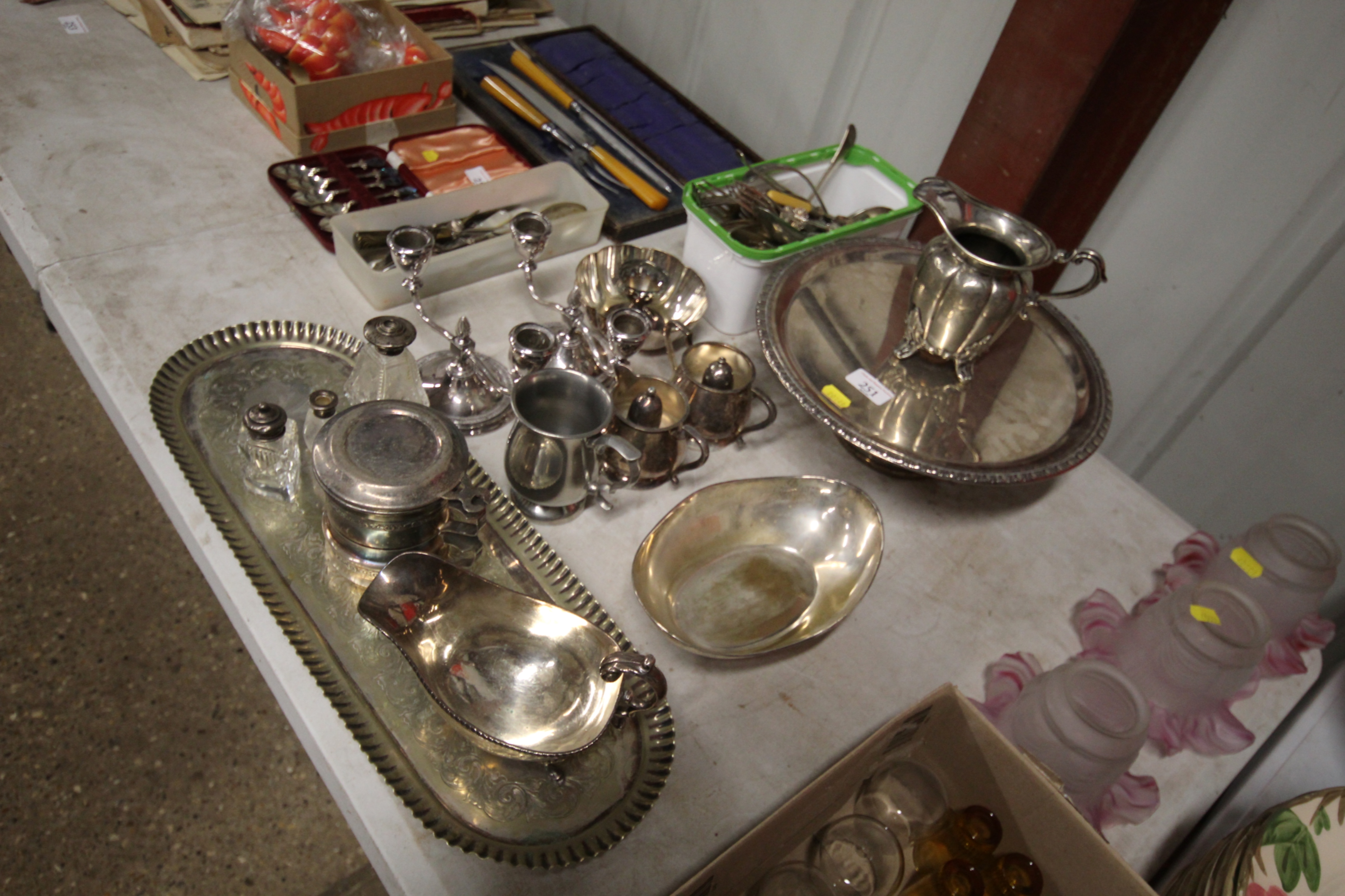 A quantity of various silver plated ware