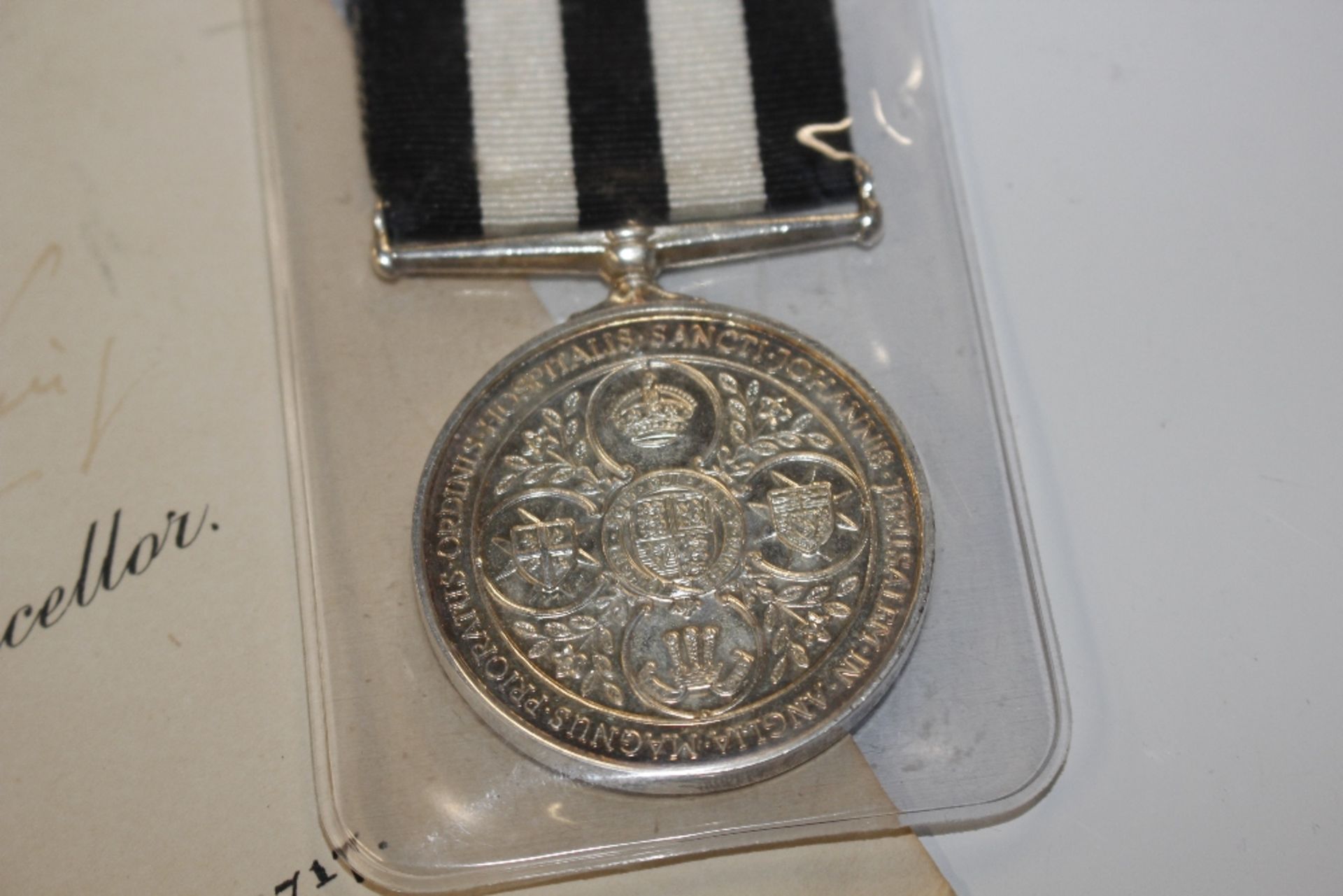 Order of St John's Service medal and scroll to Wal - Image 2 of 3