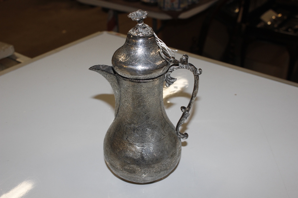 A silver salt; an Eastern white metal Dallah and s - Image 2 of 5