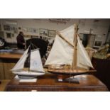 Two model boats