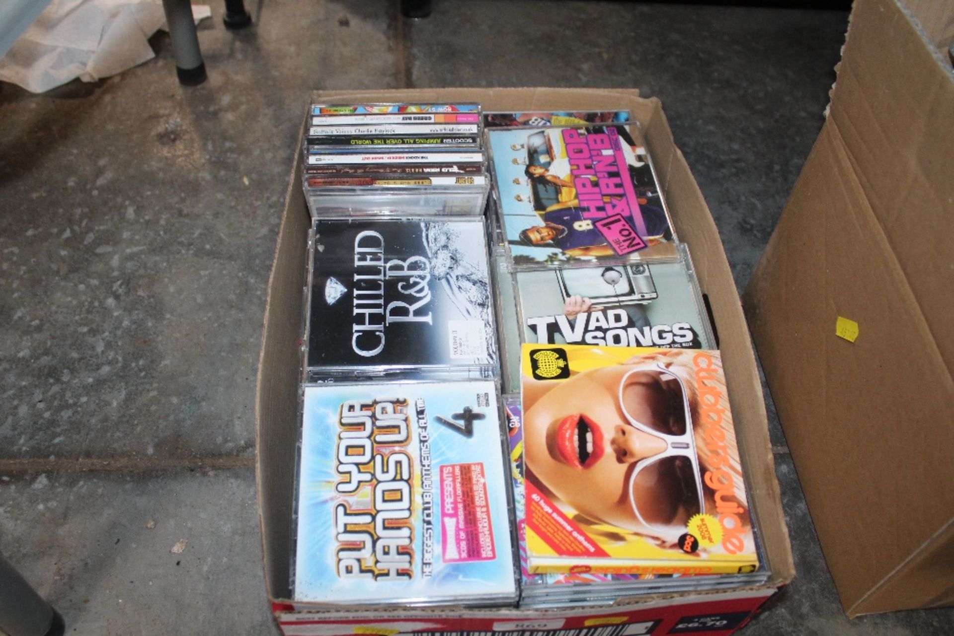 A box of CDs