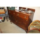 A mahogany sideboard fitted two drawers