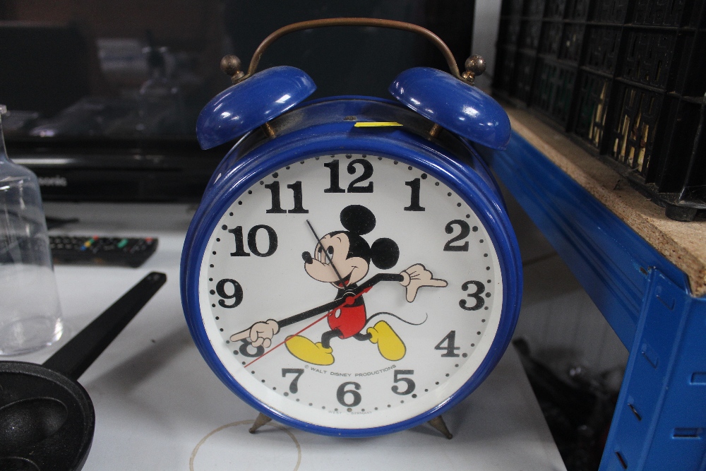 A Walt Disney Productions Mickey Mouse alarm clock