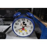 A Walt Disney Productions Mickey Mouse alarm clock
