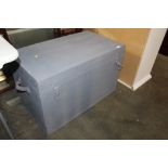 A grey painted trunk