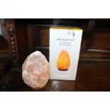 A Himalayan salt lamp