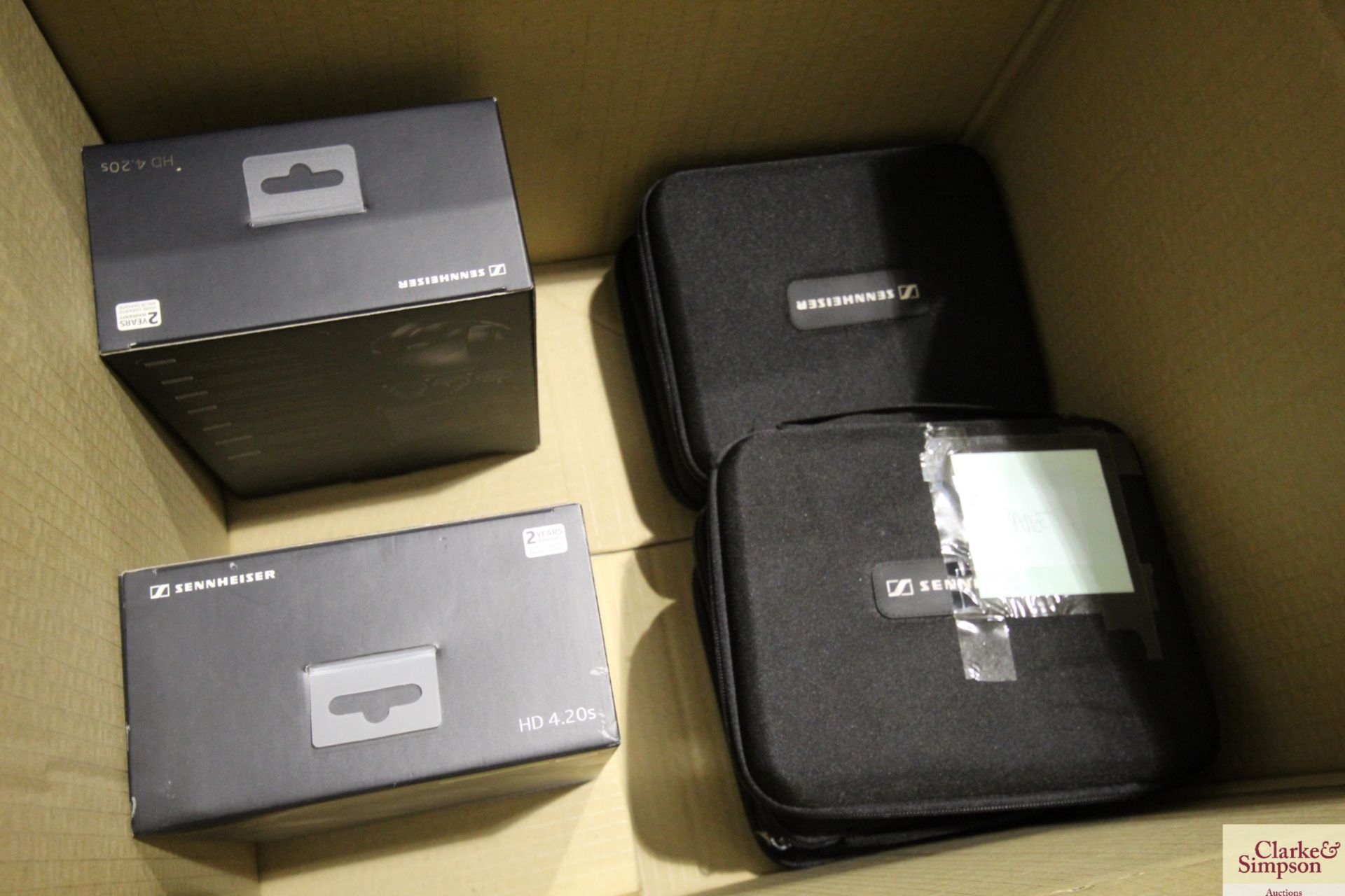 6x Sennheiser HD380 Pro headphones in cases, and 3x Sennheiser HD4.20S headphones in boxes. V - Image 2 of 4