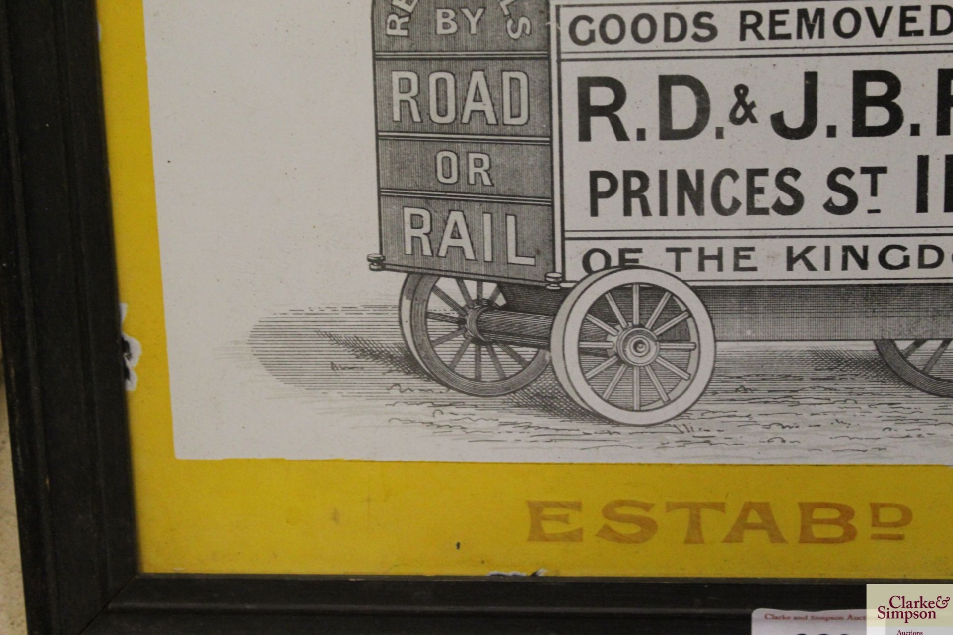 An enamel framed sign for R.D. & J.B. Fraser of Pr - Image 5 of 5