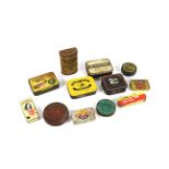 A small box of various collectable tins including