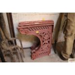 Three Victorian ornate cistern metal brackets