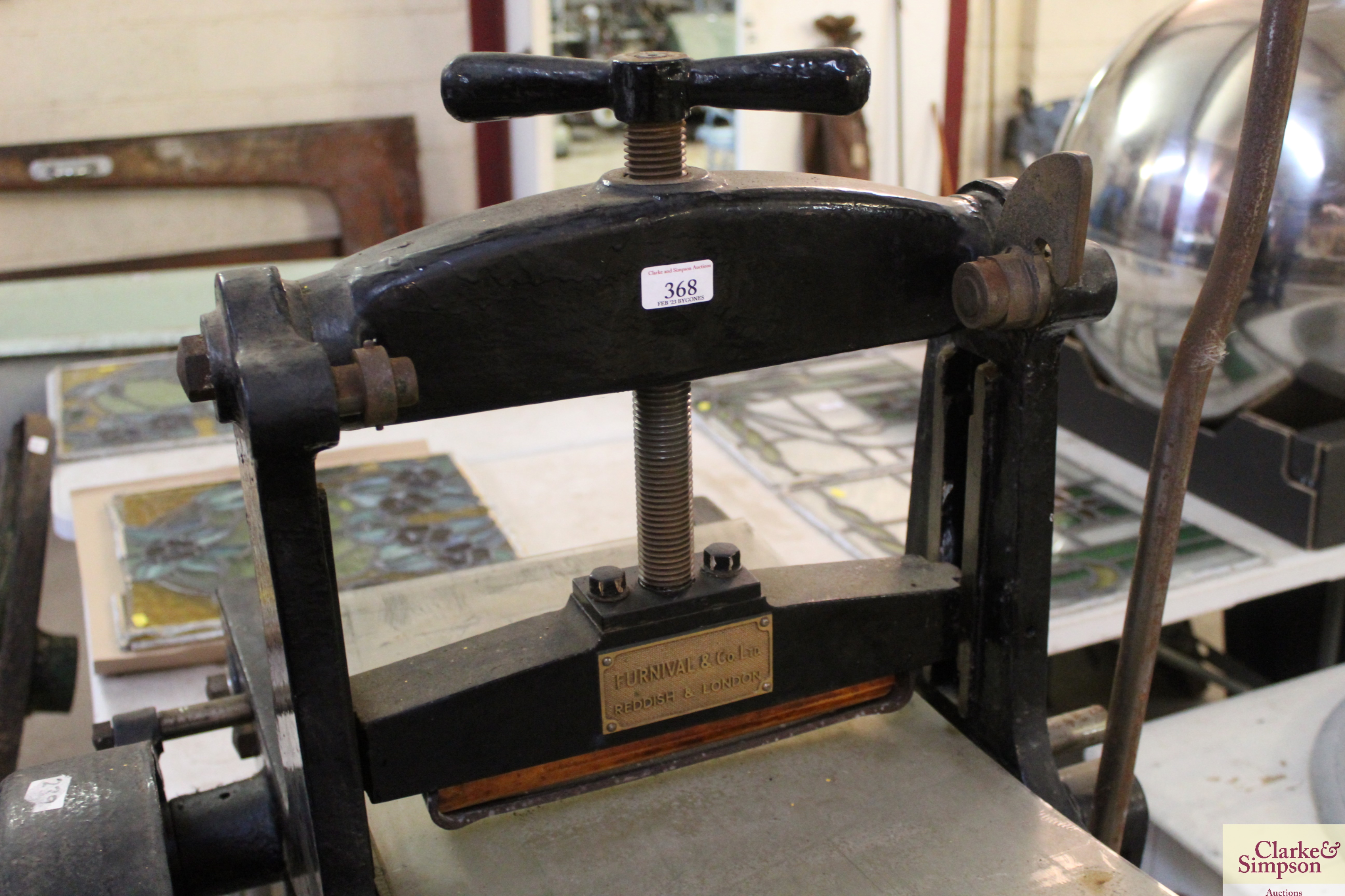 A Furnival & Co. Ltd. hand operated litho printing press - Image 4 of 10