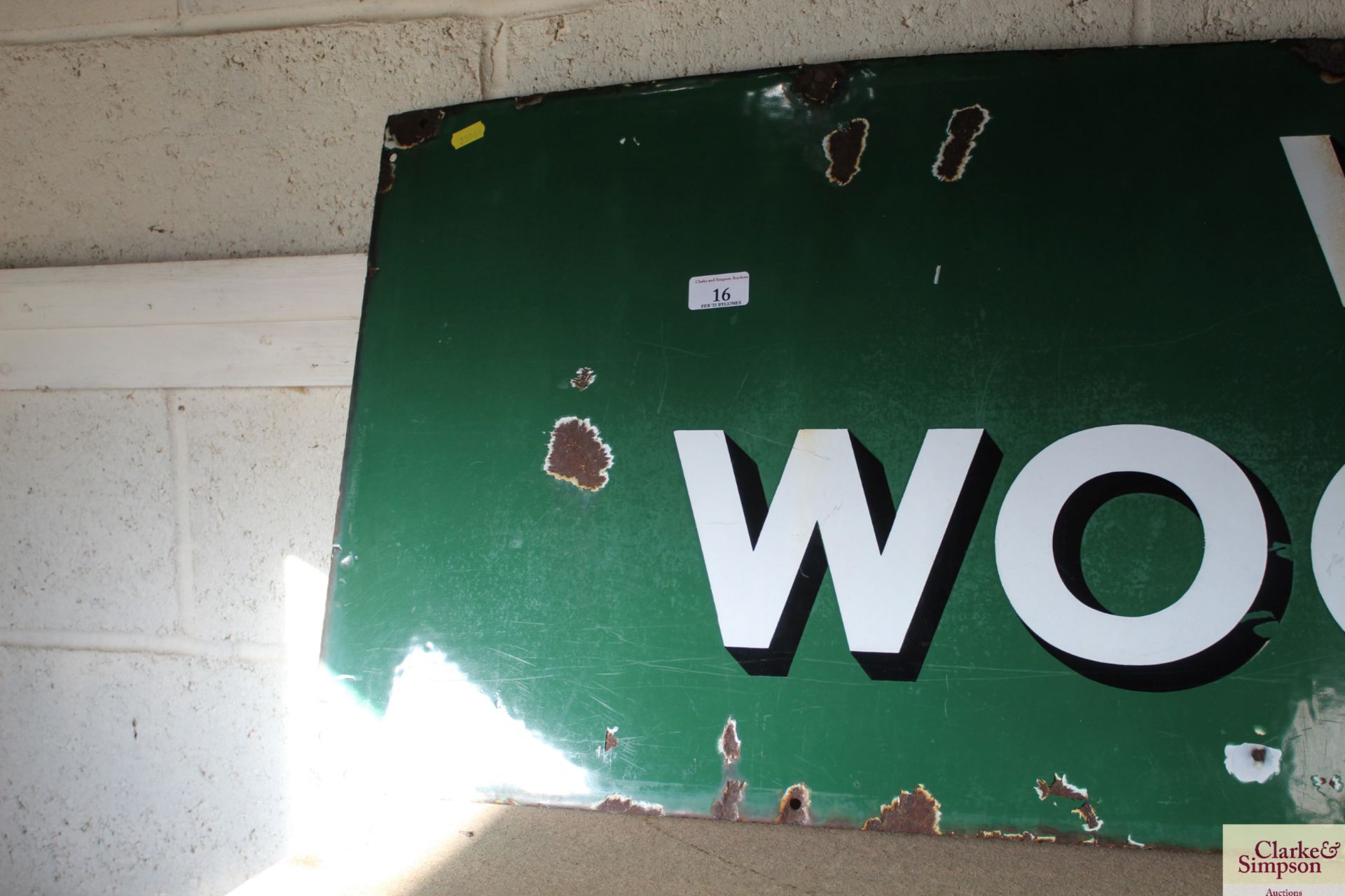 A Wills's Woodbine enamel sign, approx. 72" x 18" - Image 2 of 5