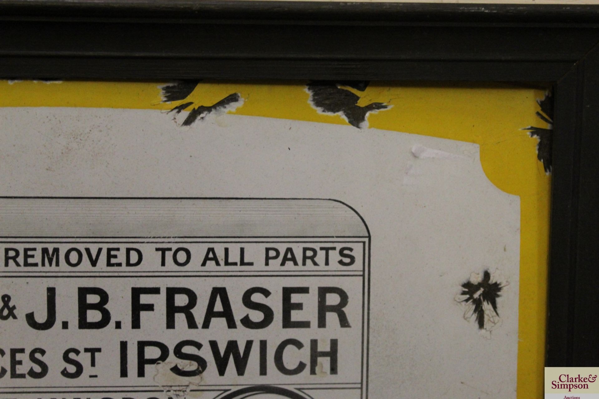 An enamel framed sign for R.D. & J.B. Fraser of Pr - Image 3 of 5