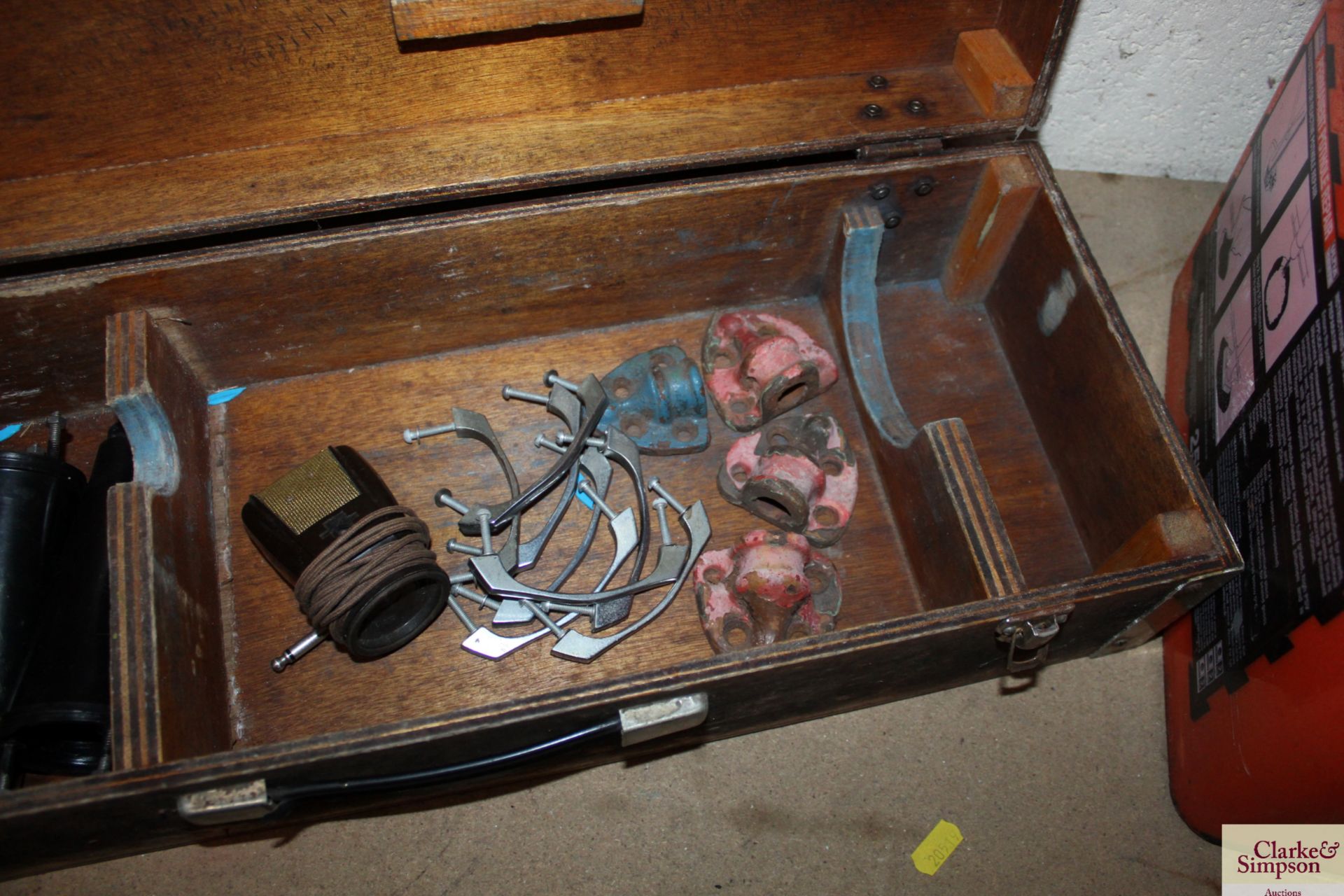 A small wooden box and contents of chair legs etc. - Image 3 of 3