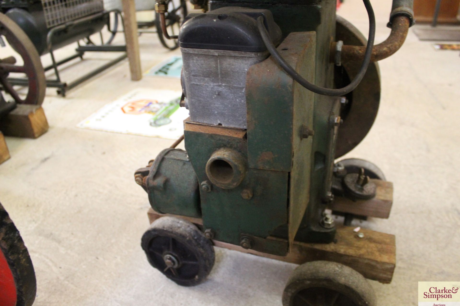 A Lister D stationary engine on trolley base - ven - Image 9 of 19