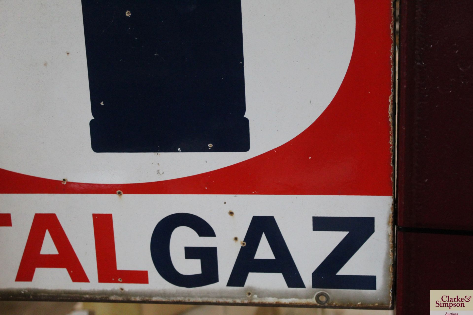 A Total Gaz enamel sign, approx. 24" x 19" - Image 9 of 10